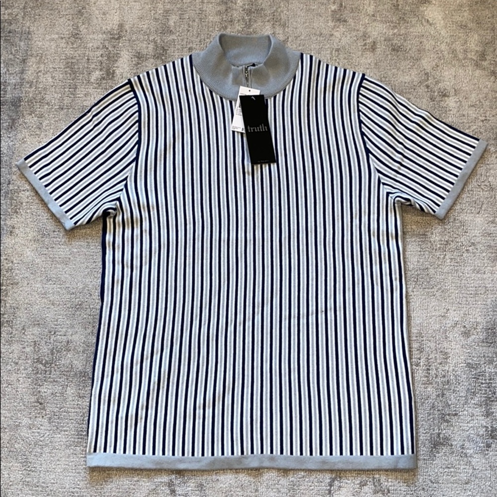 Truth short sleeve mock neck sweater